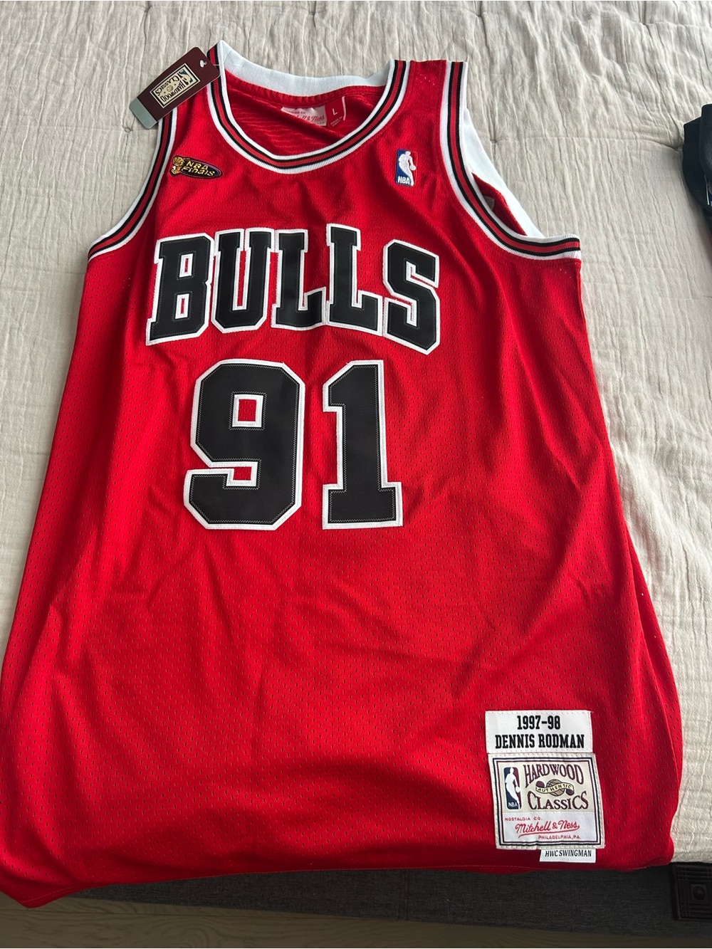 Mitchell & Ness Chicago Bulls Red #91 Hardwood Classics Jersey